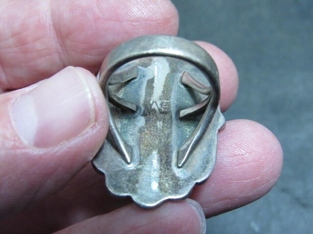 native American green turquoise ring
