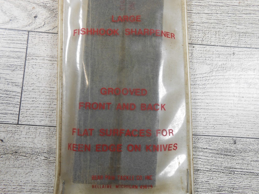 Bear Paw SW-BS Fishhook Sharpener Sharpening Stone Grooved Knife