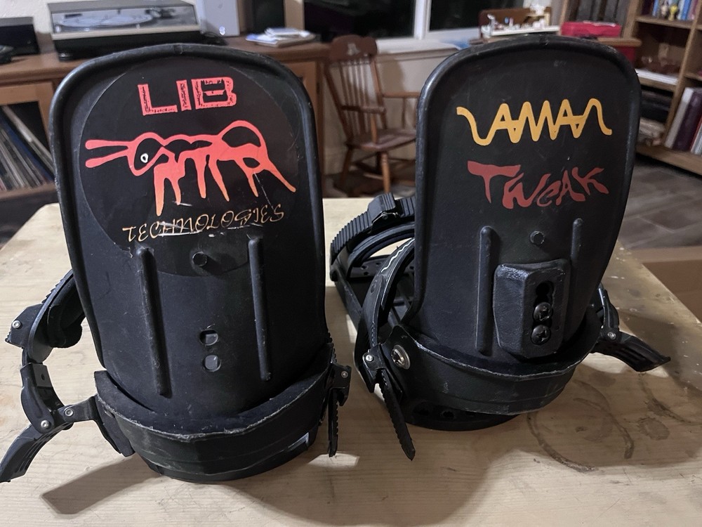 Vintage Lamar USA Snowboard Tweak Bindings w/Lib Tech Ant