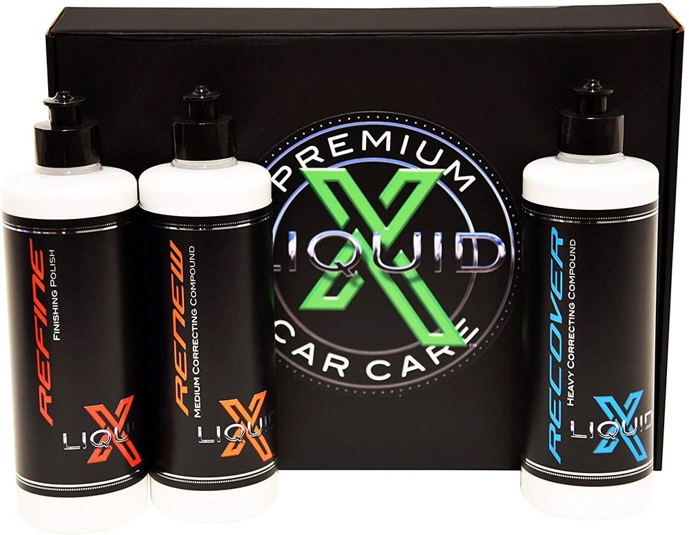 Liquid X 3 Step Polishing Box Kit - Heavy Correcting Compound, Medium...