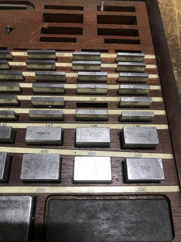ELLSTROM DEARBORN RECTANGULAR GAGE BLOCK SET 75 PCs Broken Lid
