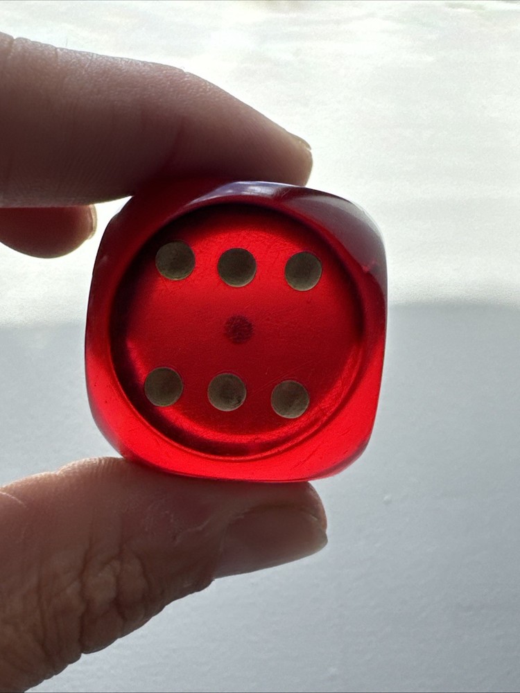 Vintage Cherry Bakelite Catalin Dice 46,9Gr 34,5mm