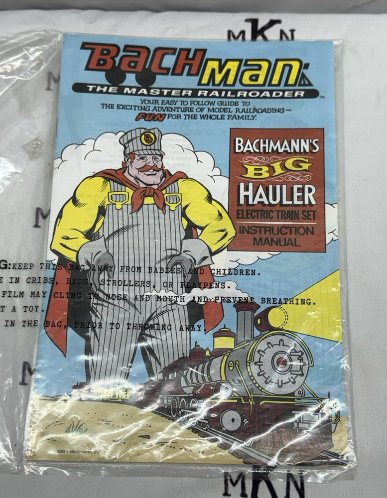 Bachmann BachMan Master Railroader Train Set Instruction Manual Comic Book
