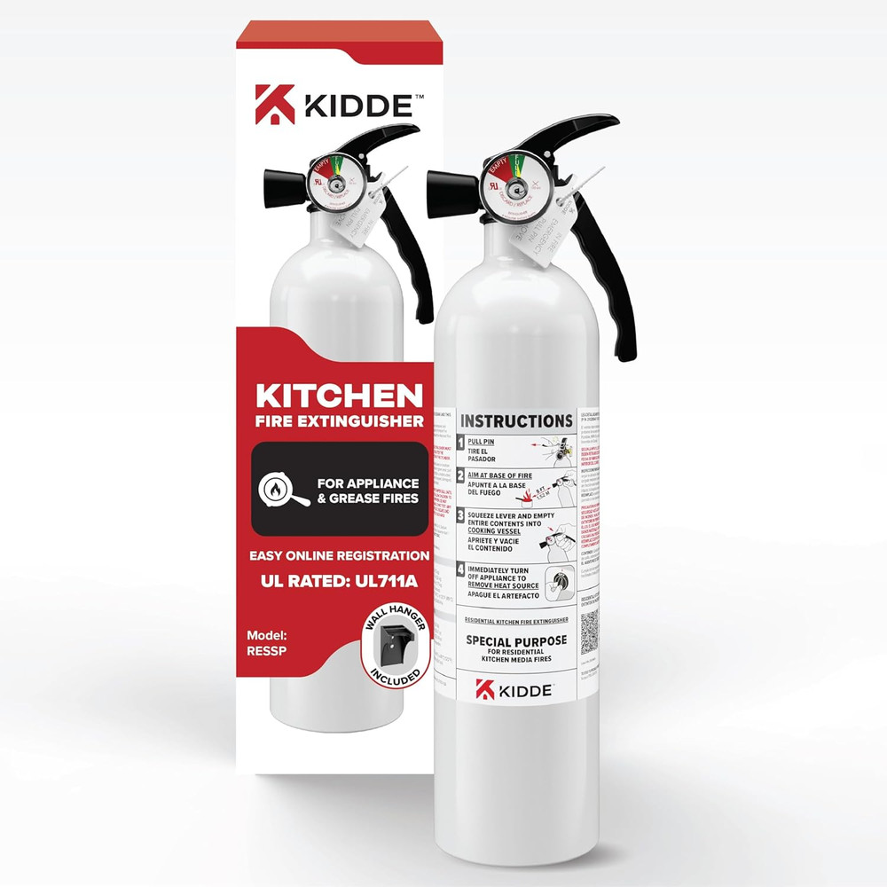 Kitchen Fire Extinguisher, Home Use for Grease Fires, 3.9 Lbs., Wall Mount Incl