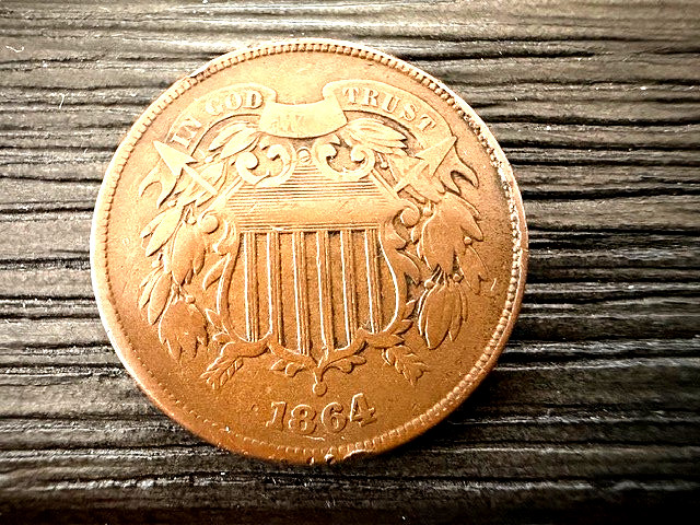 1864 Two Cent  Coin