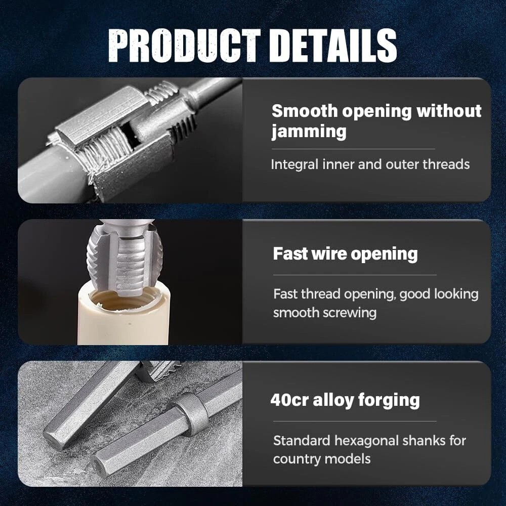 US PVC Pipe Threader Kit – All-in-One Tool for Internal and External Threading%%