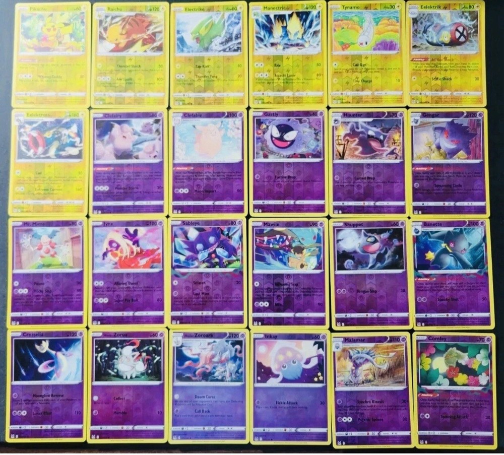 Pokemon - Lost Origin & Silver Tempest Complete Reverse Holo Sets LP/NM