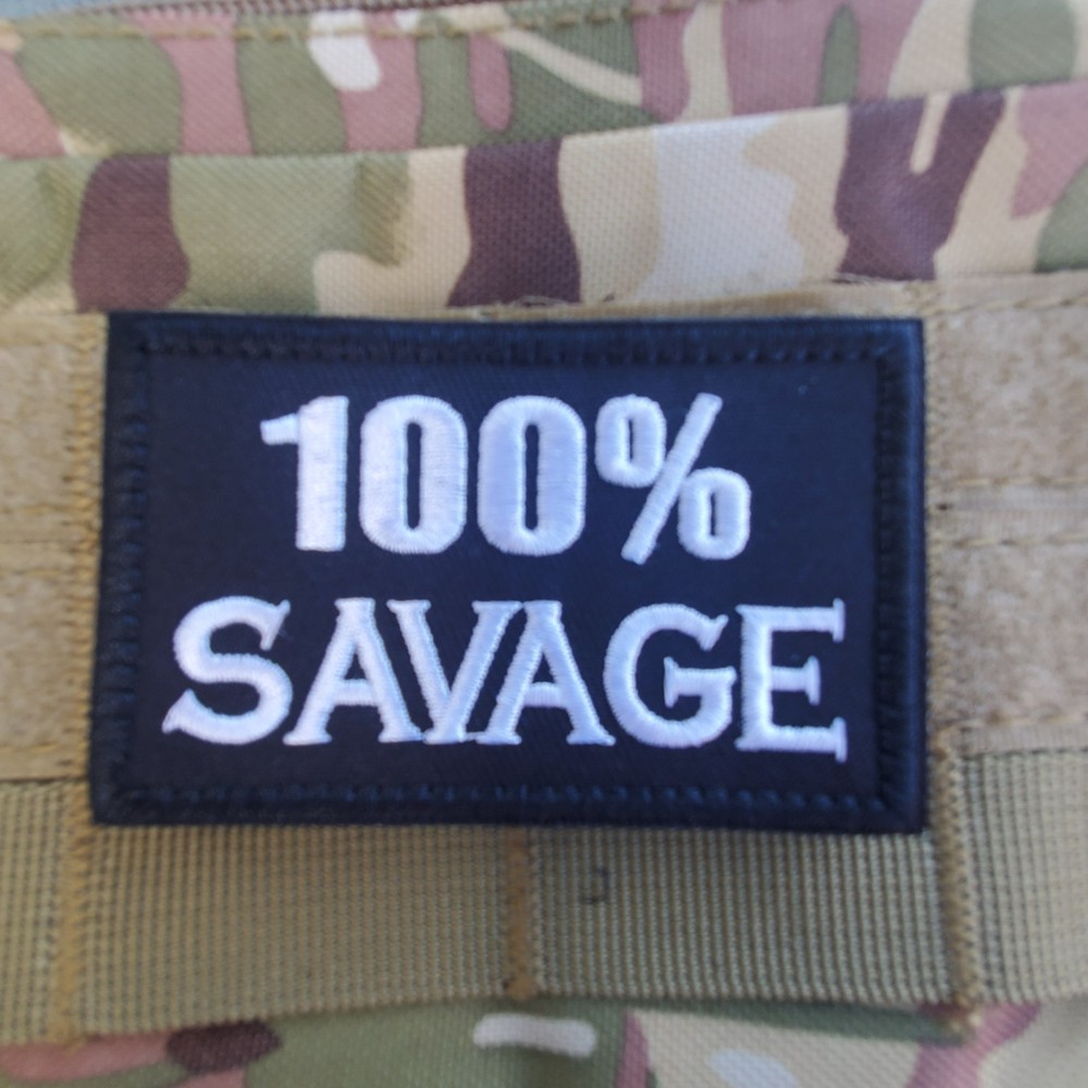 100% SAVAGE Sarcastic Tactical Morale Patch Hook and Loop