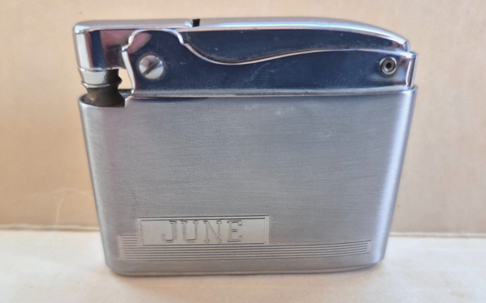 Vintage Ronson Adonis Cigarette Lighter Used Engraved