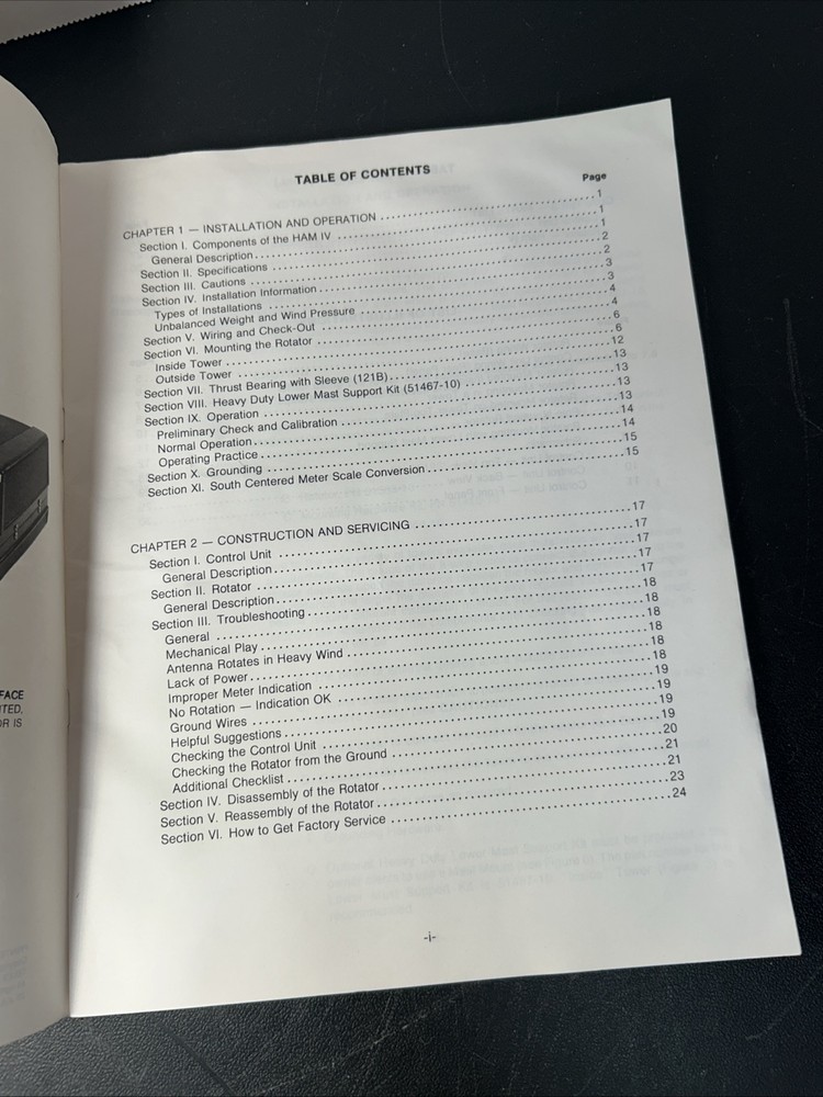 Ham IV Rotator System Owner’s Manual