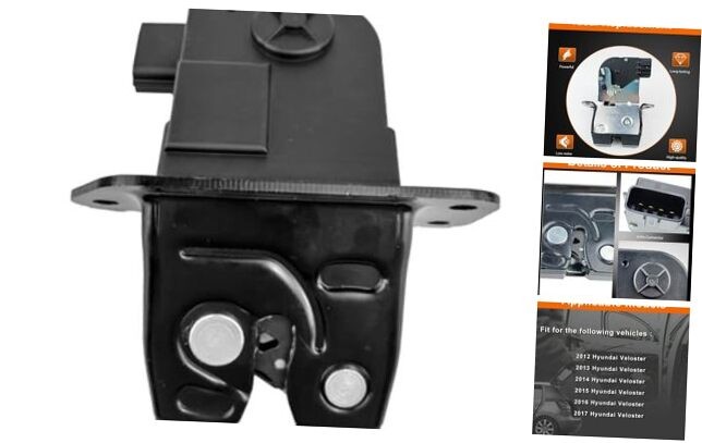Trunk Latch Compatible with 2012-2017 Veloster Rear Tail Gate Lock Actuator