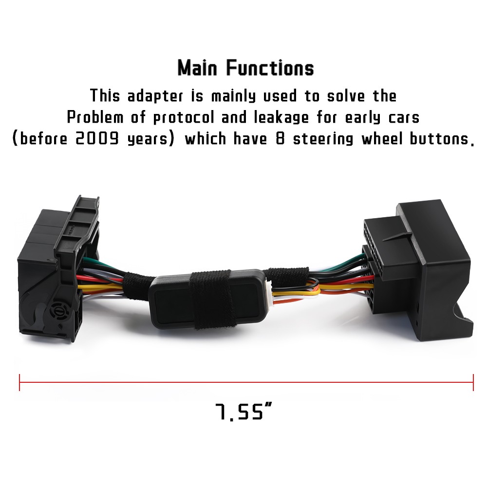 For RCD330 360PRO Multifunction Steering Wheel Button Control Simulator Adapter