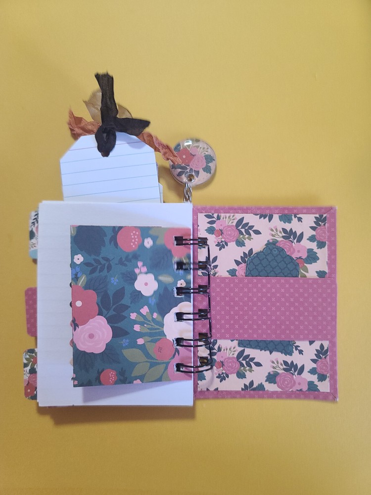 Little cinched journal notebook, handmade