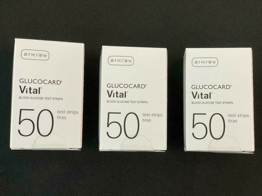 Arkray Glucocard Vital Diabetic Test Strips 50ct (3 Boxes) Total 150