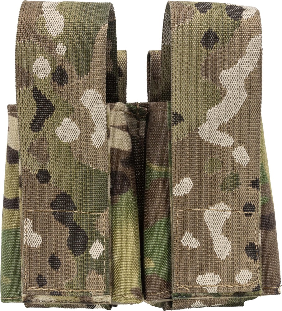 TRYBE Tactical Covered Double Magazine Pouch, Multi Cam, 22HRC2MC