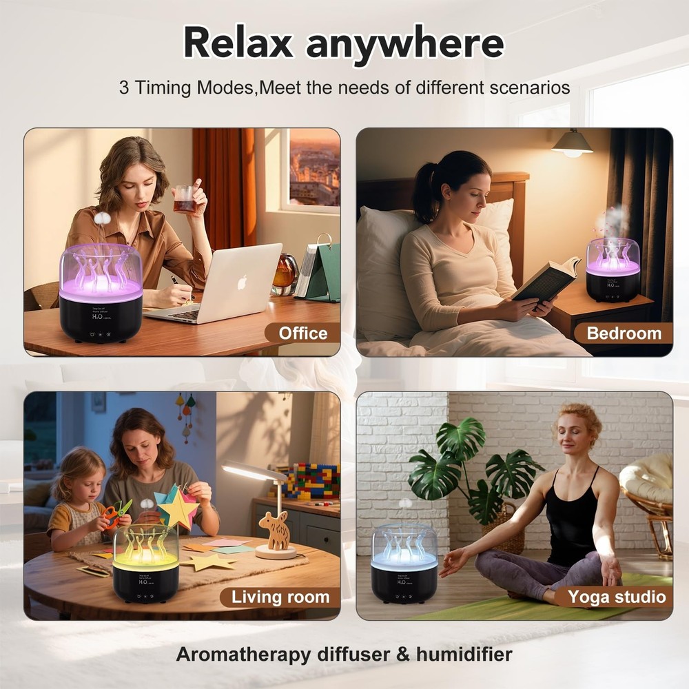 Jellyfish Humidifier Diffuser, 280ml Essential Oil Diffuser with Re... Fast Ship