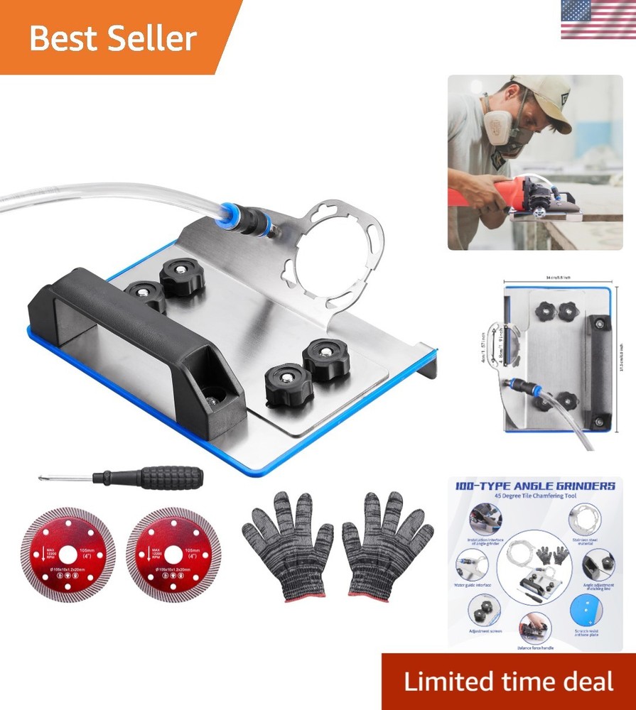 45 Degree Tile Chamfering Tool, Angle Grinder Stand for 45° Tile Cutting, Tile C