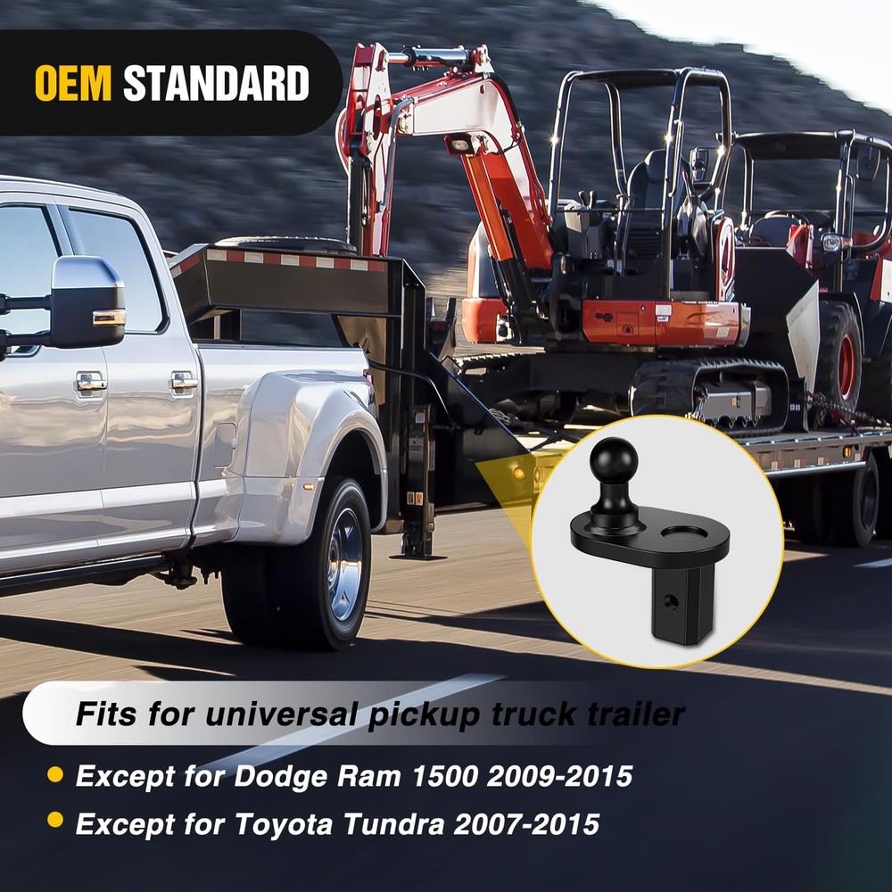 Nilight Gooseneck Ball Extender - 4" Offset Extender,