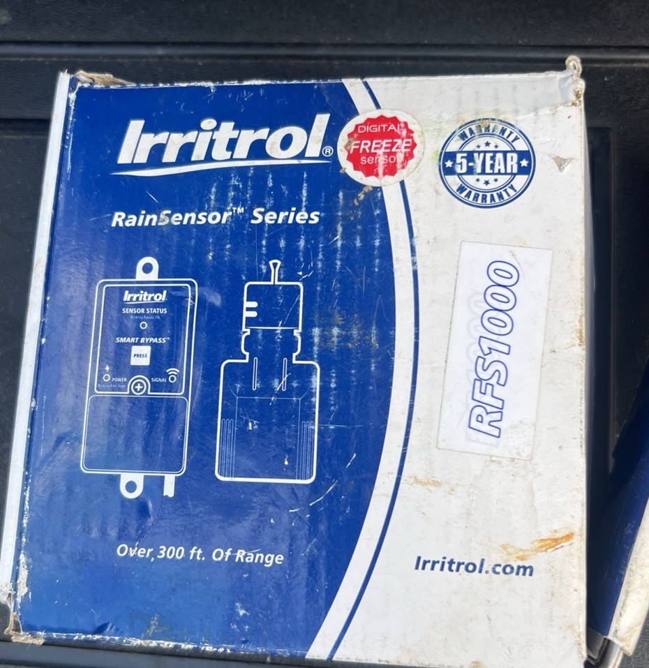 Irritrol RFS1000 Wireless Rain Sensor Over 300 Ft Range 2/2023 Open Box 🆕