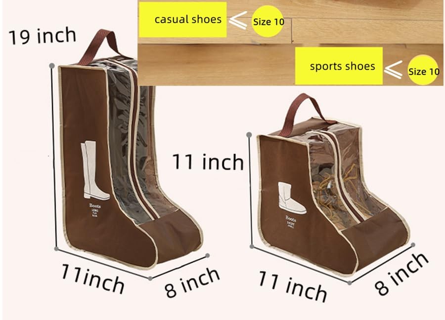2 Set Boot Storage,Portable Short Boots and Tall Boots Storage or Protector B...