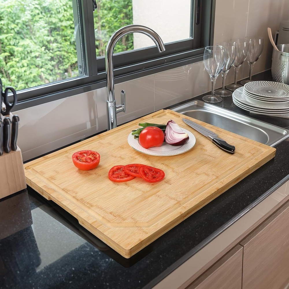 24 x 18 Extra Large Bamboo Serving Boards for Kitc