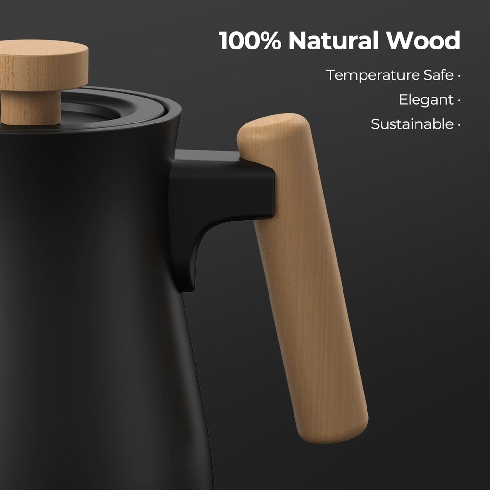 P901 Gooseneck Electric Kettle with ±1℉ Temperature Control Function, 1200 Wa...