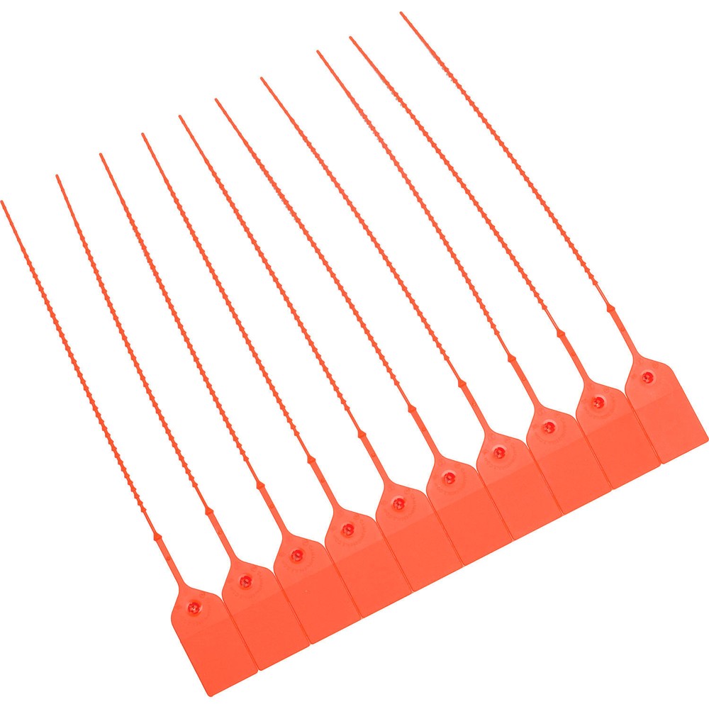 Adjustable Extinguisher Tamper Seal 9"L Orange 100/Pack