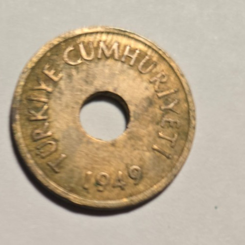 1949 Turkey 1 Kurus KM#881 circulated