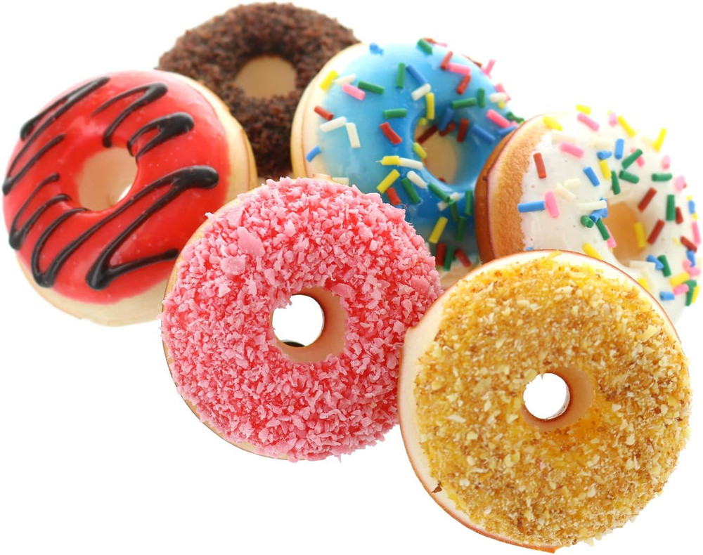 6 Pcs Realistic Artificial Toy Donuts, Scented Fake Donuts, Assorted Realistic D