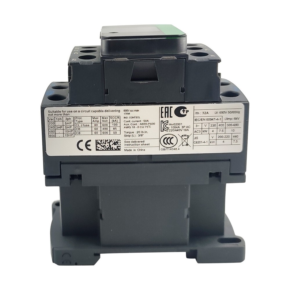 4PCS Contactor 240V coil AC 18A replace Schneider TeSys Deca Contactor LC1D18U7
