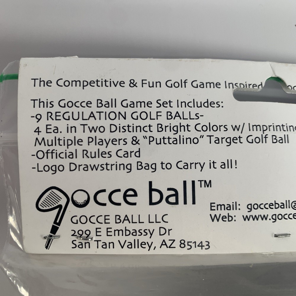 Gocce Ball Bocce + Golf New In Package