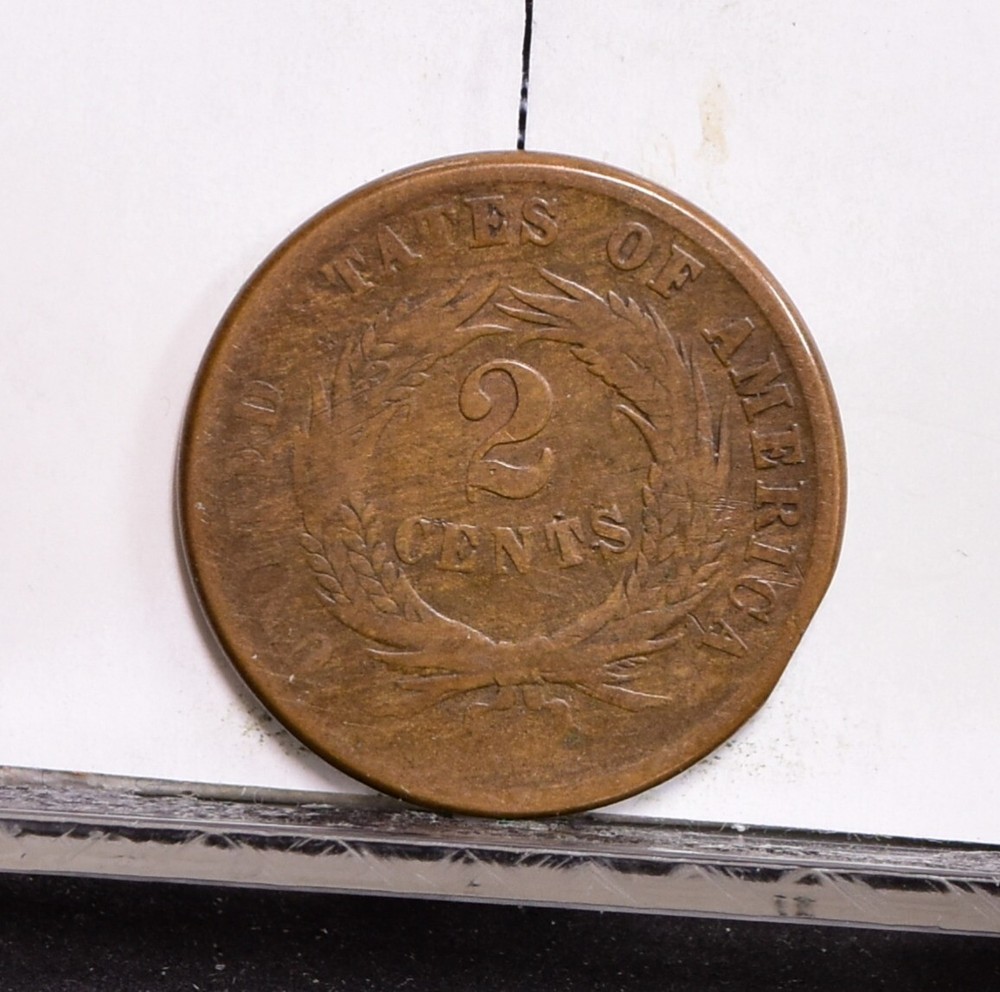 1864 Two Cent Piece - Large Motto - Good (#57180-L)
