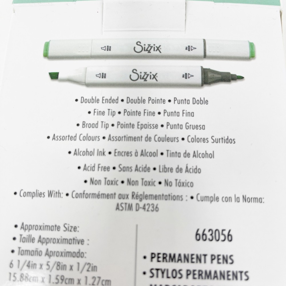 Sizzix Thinlits Envelope Liners Cutting Dies Markers Glitter NEW