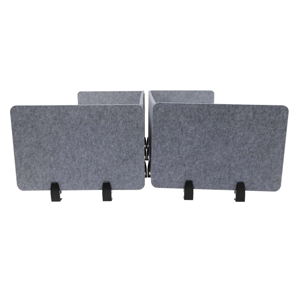 Stand Up Desk ReFocus Raw Clamp-On Acoustic Desktop Divider Privacy Panel Grey