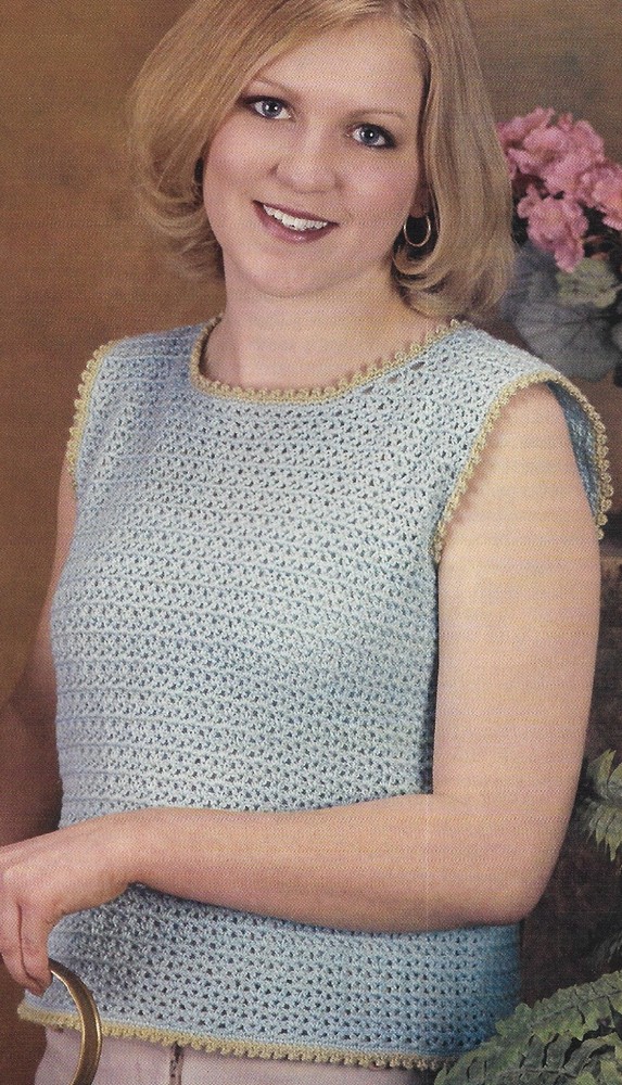 Lady's Sea-Breeze Shell Top crochet pattern instructions
