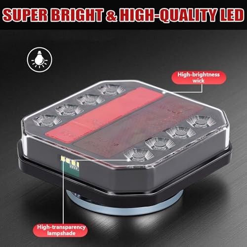 Upgraded Wireless Trailer Lights Magnetic Bluetooth Remote Control Trailer