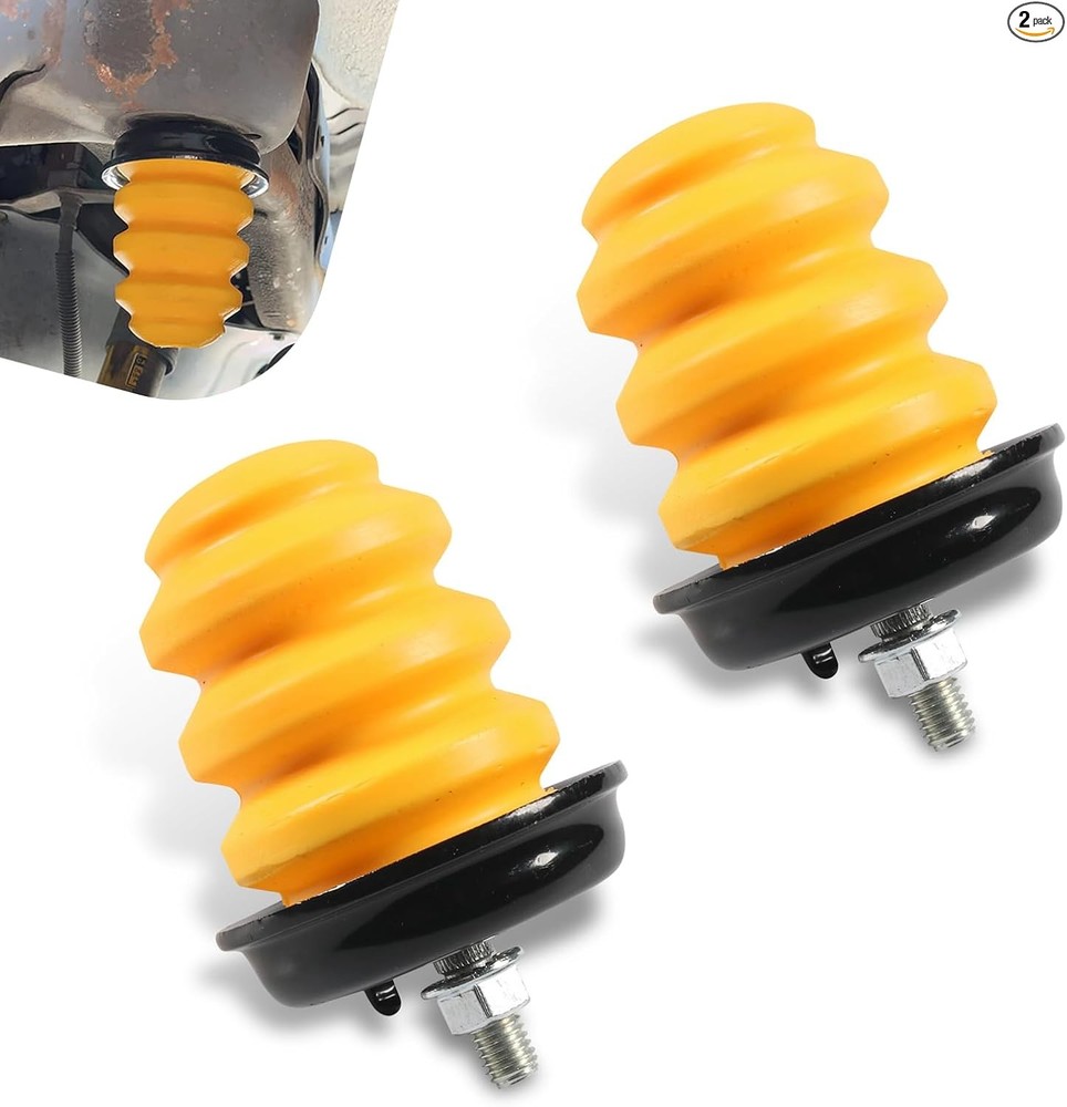 2 PCS Car Rear Axle Bumper, Buffer Replacement Rubber Block with Nut, OEM Modifi