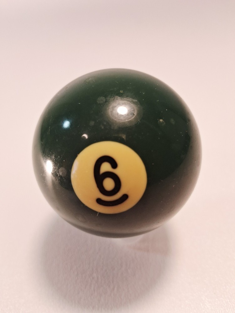 Vintage Crystalate 2 1/4" Billiard Solid Green 6 Pool Ball Replacement Ball