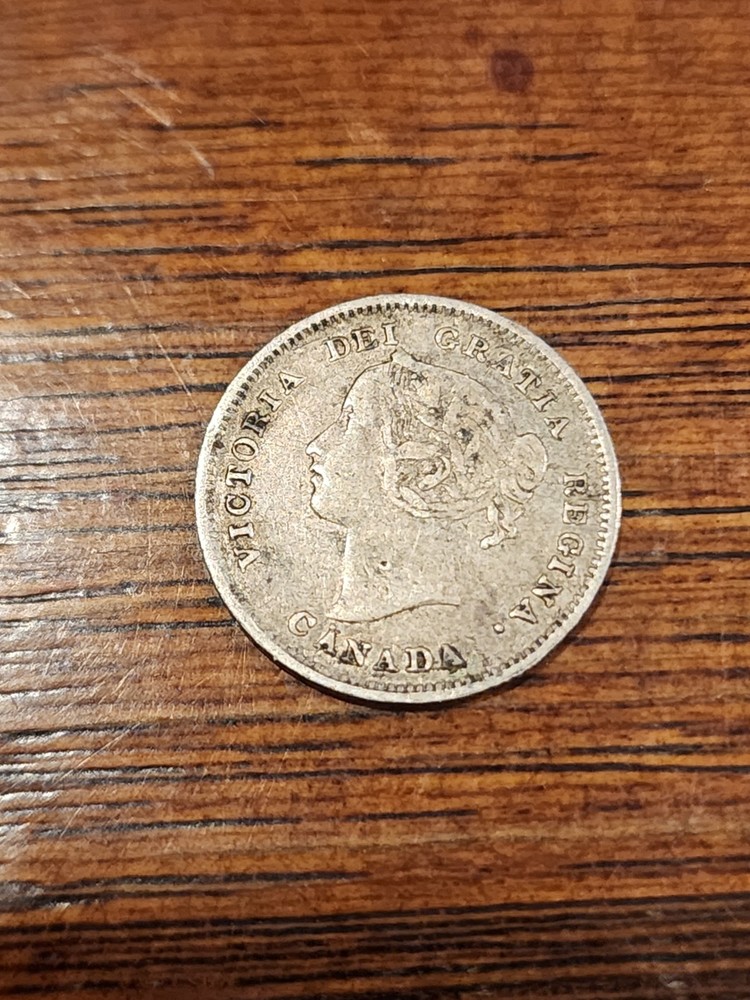 1893 Canada 5 Cents Silver Coin