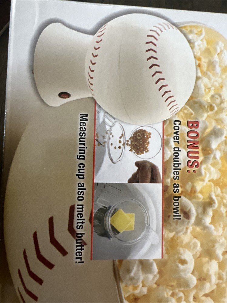 Baseball Just pop it hot air popcorn popper