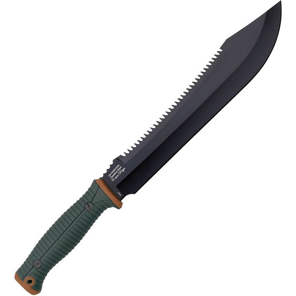 Elk Ridge Small Machete 10" Stainless Blade Rubberized ABS Handle - ER-FIX001OGN