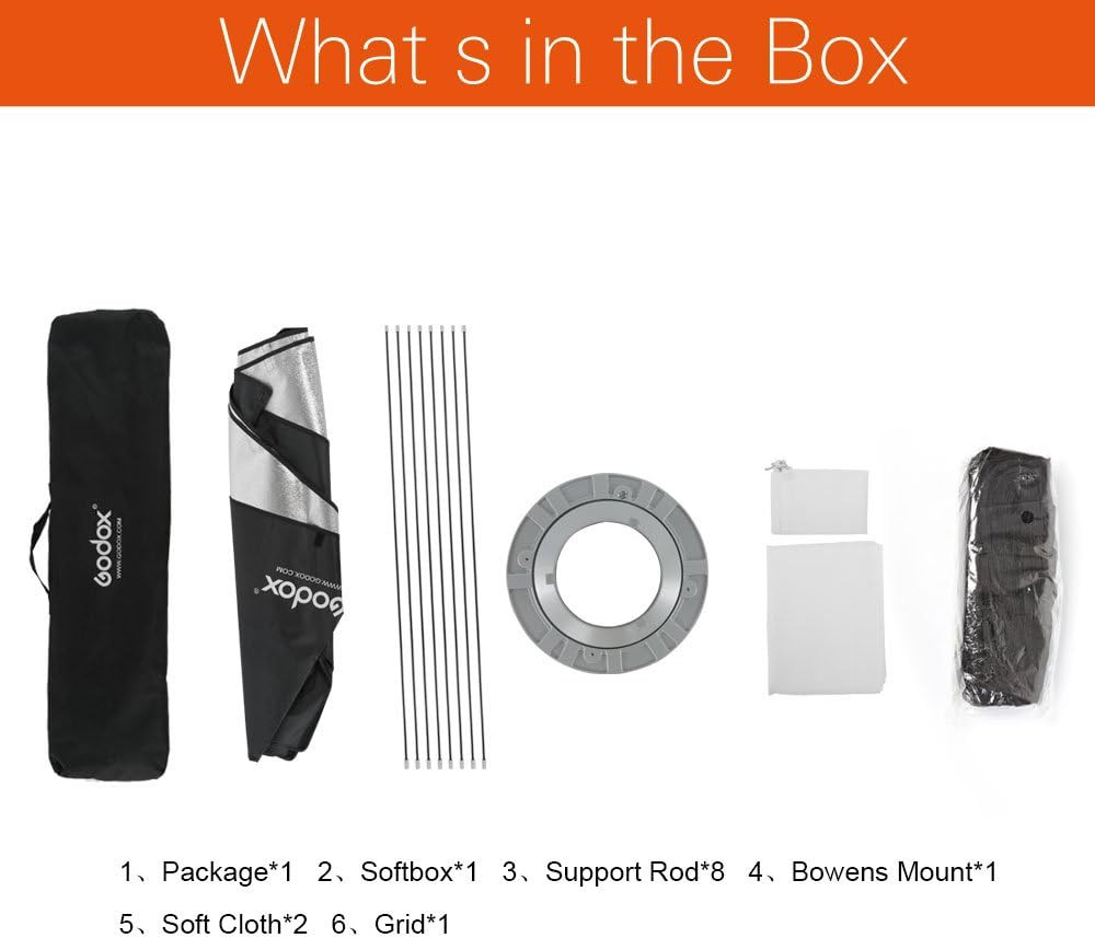 37"/ 95Cm Octagon Softbox, Bowens Mount Softbox Compatible Studio Strobe Lightin