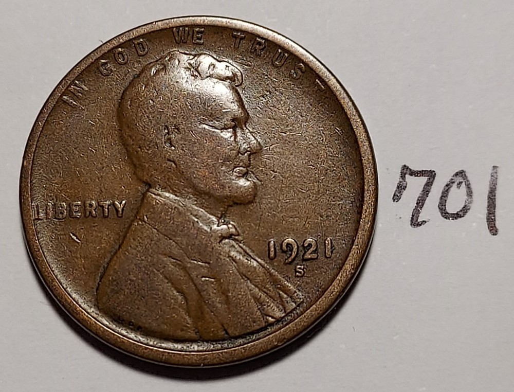 1921-S Lincoln Wheat Cent   #701