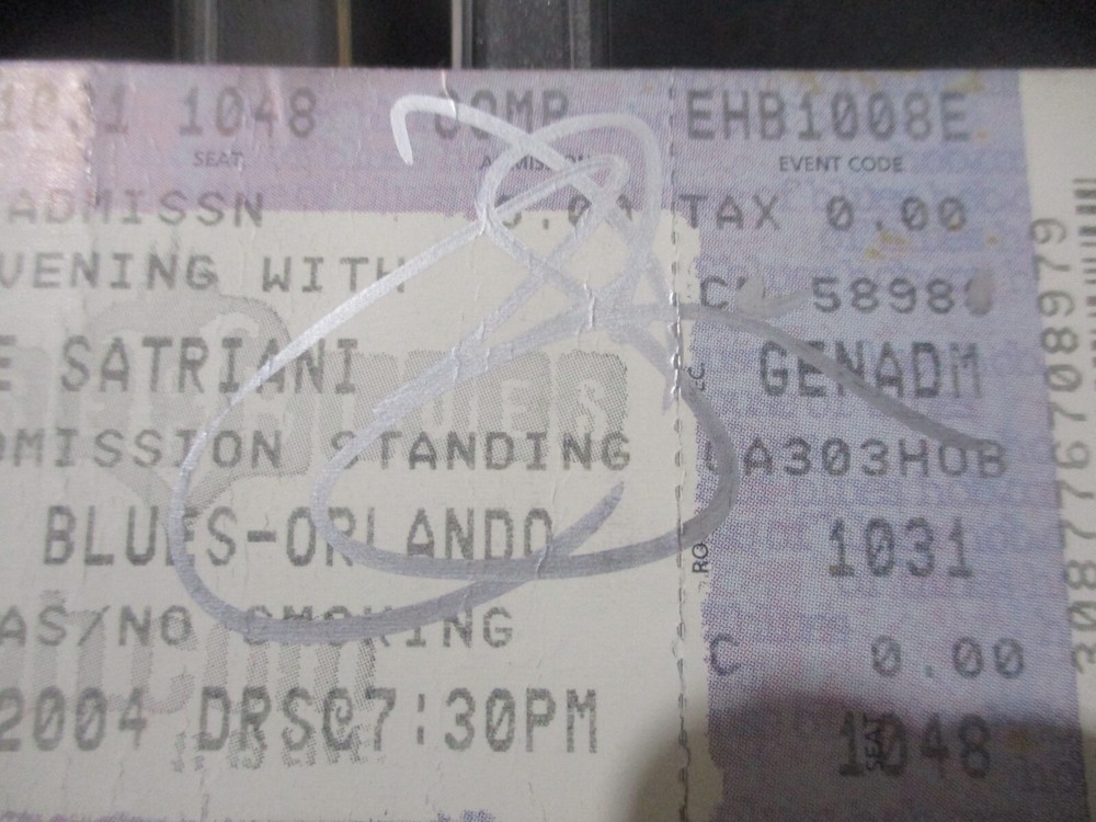 JOE SATRIANI signed autographed ticket stub