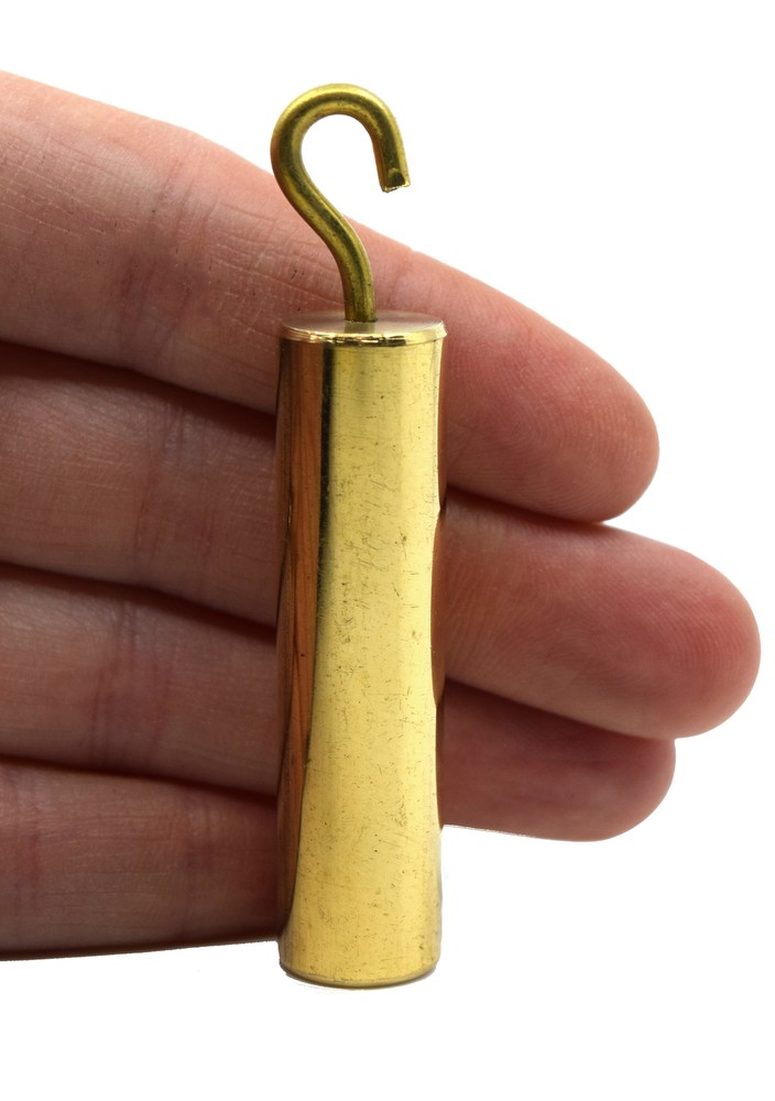 Specific Gravity Cylinder with Hook, Brass - 2" x 0.5" - Eisco Labs