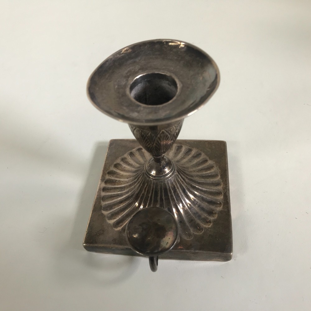 19th Century Silver Chamber Candlestick Holder