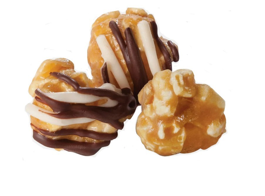 Popcornopolis Zebra Popcorn, Caramel Corn with Chocolate Drizzle, 24 oz