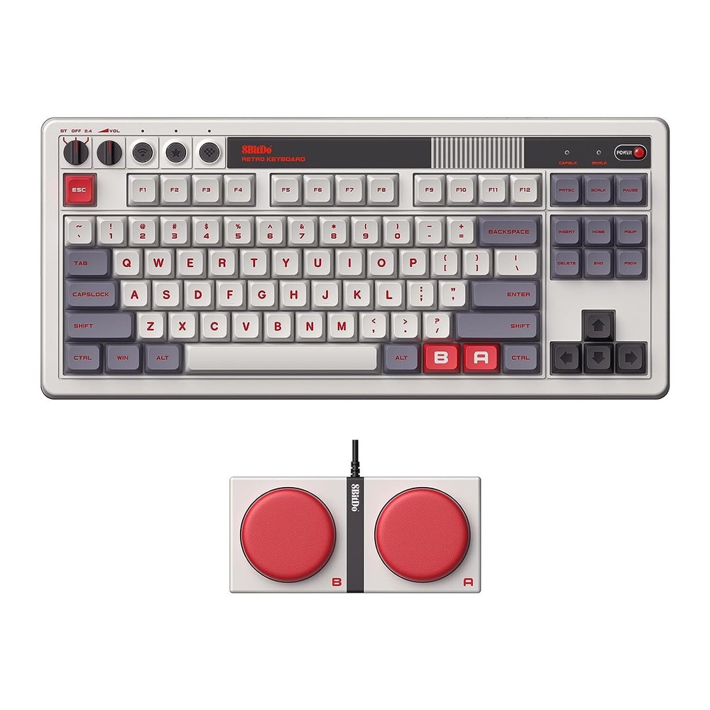 8Bitdo Retro Bluetooth Mechanical Gaming Keyboard, Programmable - N Edition
