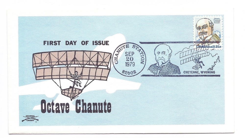 C93 Octave Chanute slogan cancel cover, Colonial cachet