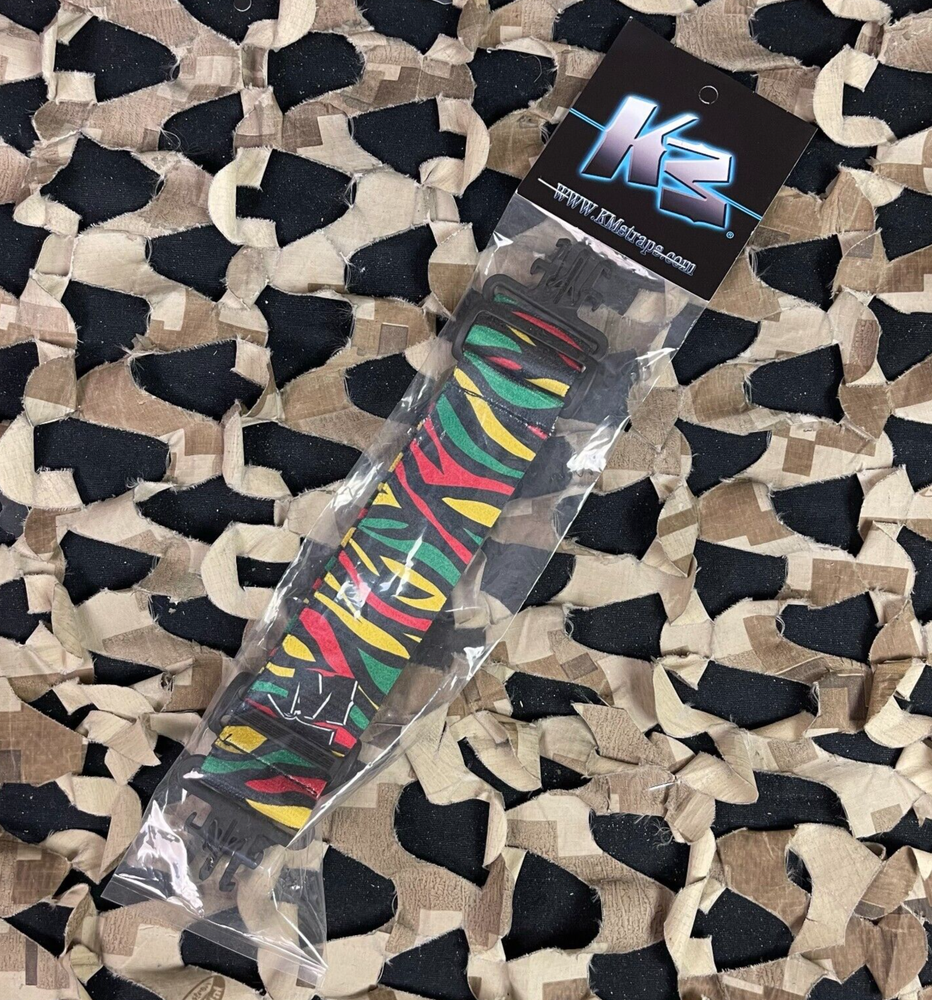 NEW KM Paintball Grill Goggle Strap - Tiger Rasta